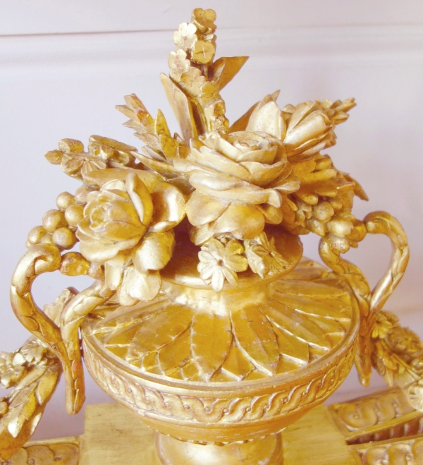 Large Louis XVI sculpted gilt wood console attributed to Georges Jacob, 18th century