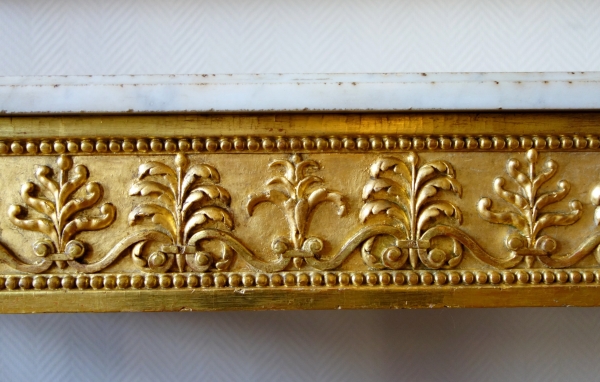 Importante console d'époque Louis XVI en bois sculpté et doré, attribuée à Georges Jacob