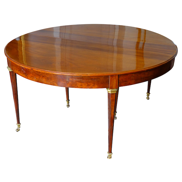 Very large Louis XVI style mahogany dining room table, late 19th century - 150cm x 420cm