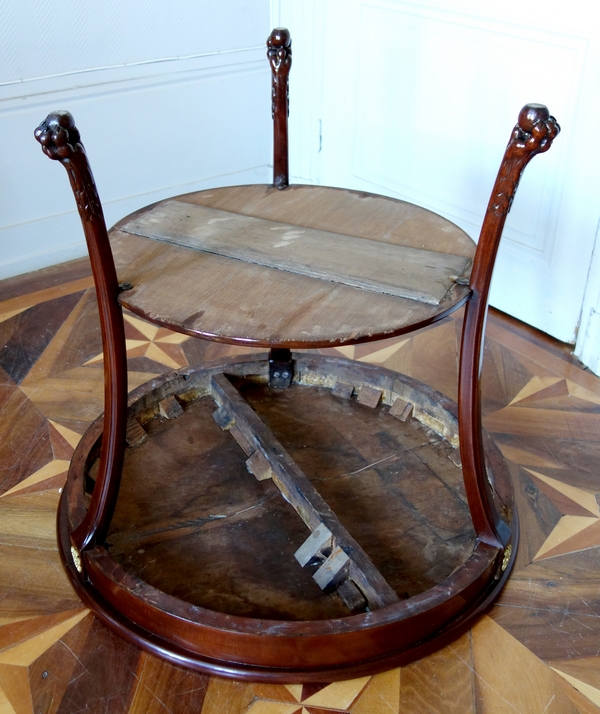 Mahogany so-called cabaret table, Consulate period, attributed to Bernard Molitor - late 18th century