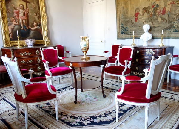 Mahogany so-called cabaret table, Consulate period, attributed to Bernard Molitor - late 18th century