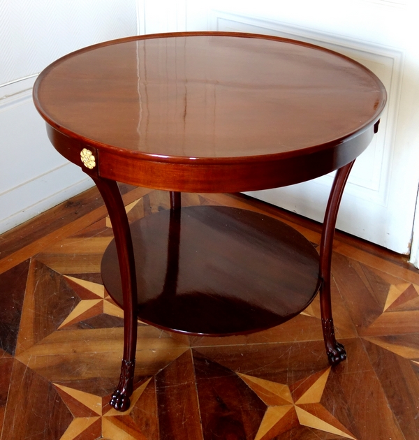 Mahogany so-called cabaret table, Consulate period, attributed to Bernard Molitor - late 18th century