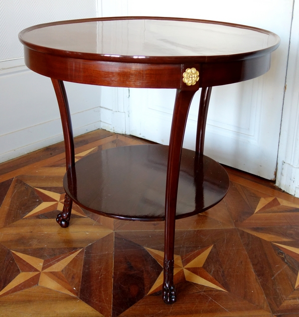 Mahogany so-called cabaret table, Consulate period, attributed to Bernard Molitor - late 18th century