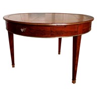 Late 18th century library table - mahogany veneer - France, Directoire / Empire period