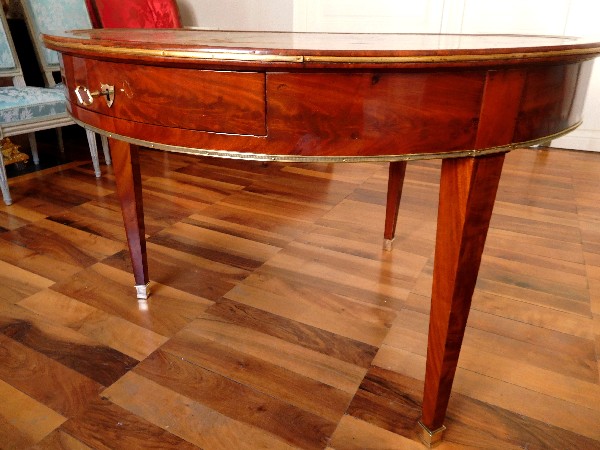 Late 18th century library table - mahogany veneer - France, Directoire / Empire period