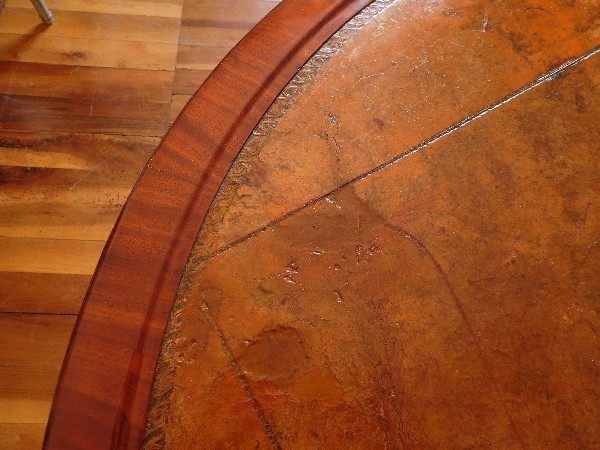 Late 18th century library table - mahogany veneer - France, Directoire / Empire period