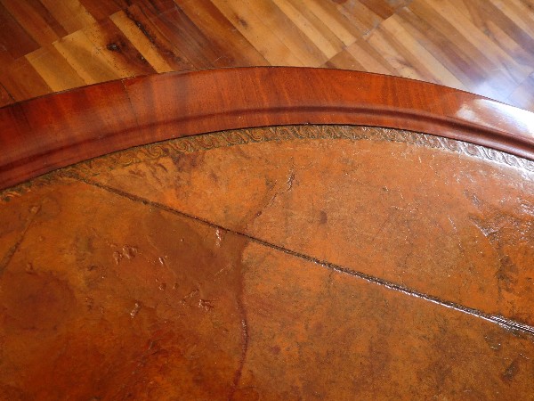 Late 18th century library table - mahogany veneer - France, Directoire / Empire period