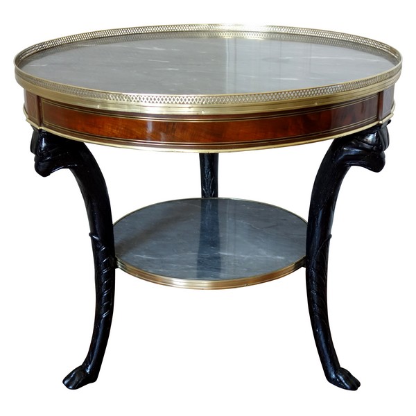 Directoire Consulate mahogany pedestal table, Return from Egypt style, late 18th century