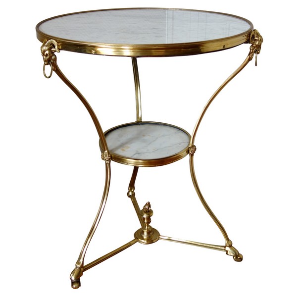 Louis XVI ormolu and marble tea table, late 18th century circa 1790-1800