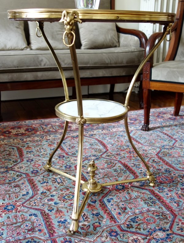 Louis XVI ormolu and marble tea table, late 18th century circa 1790-1800