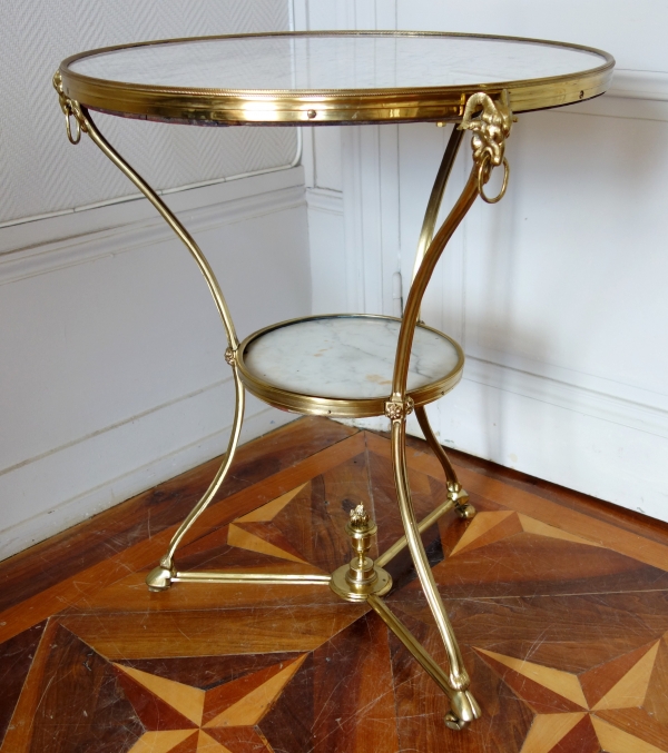 Louis XVI ormolu and marble tea table, late 18th century circa 1790-1800