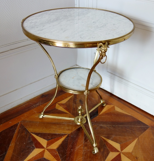 Louis XVI ormolu and marble tea table, late 18th century circa 1790-1800