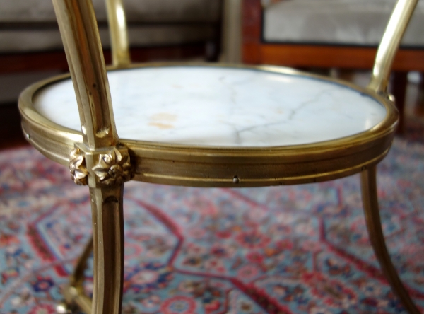 Louis XVI ormolu and marble tea table, late 18th century circa 1790-1800