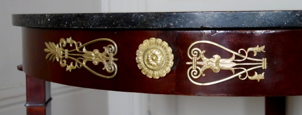 Empire mahogany and ormolu pedestal table, early 19th century