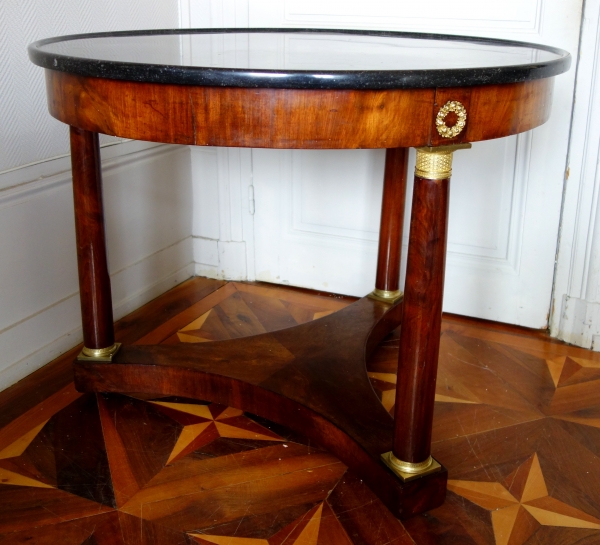 Mahogany and ormolu Empire table, early 19th century circa 1815 - 1820