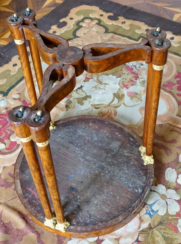 Empire mahogany and ormolu pedestal table attributed to Sebastien Youf