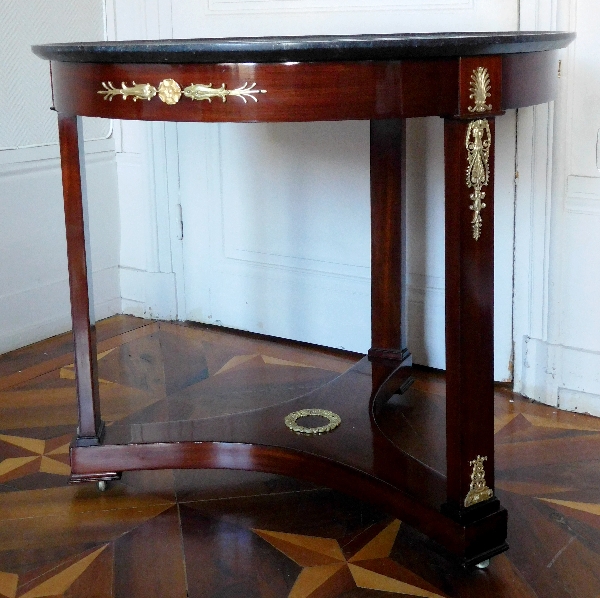 Empire mahogany & ormolu living room table, attributed to Marcion