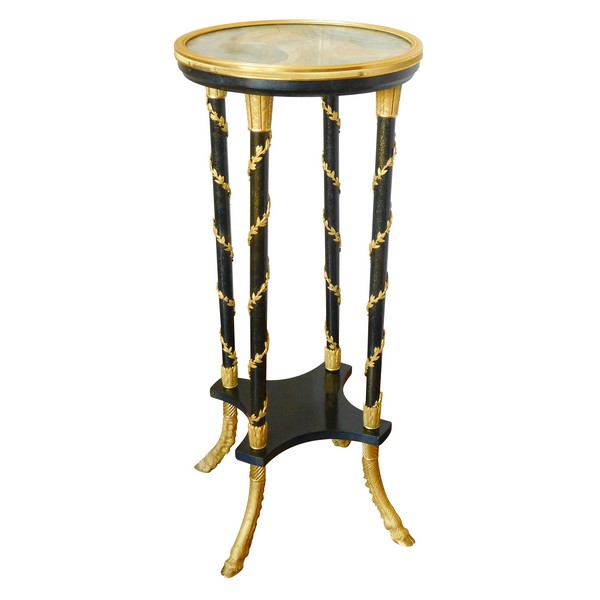 Precious Louis XVI style lacquered wood and ormolu living room table - 19th century