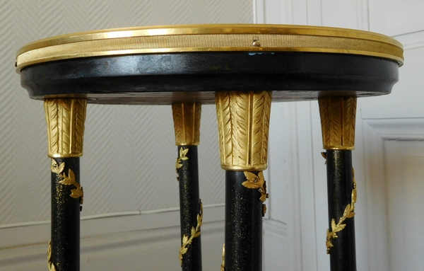 Precious Louis XVI style lacquered wood and ormolu living room table - 19th century