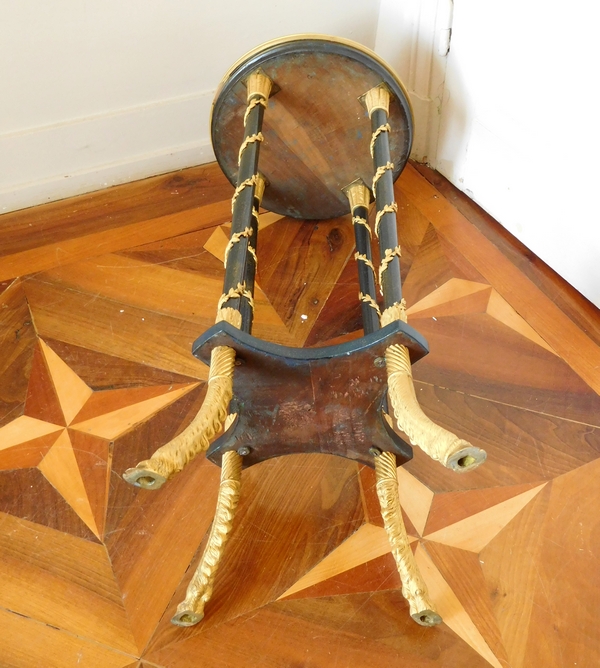 Precious Louis XVI style lacquered wood and ormolu living room table - 19th century