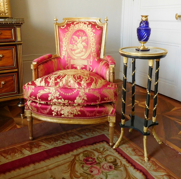 Precious Louis XVI style lacquered wood and ormolu living room table - 19th century