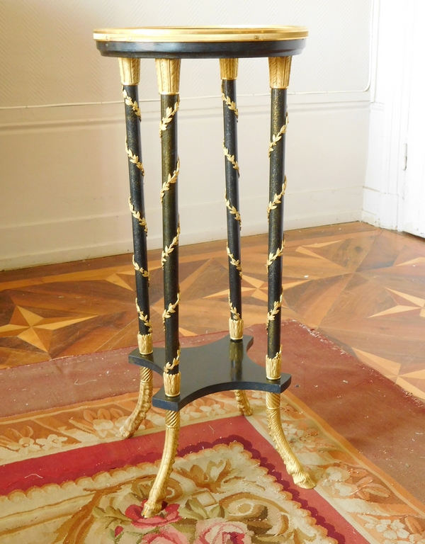 Precious Louis XVI style lacquered wood and ormolu living room table - 19th century