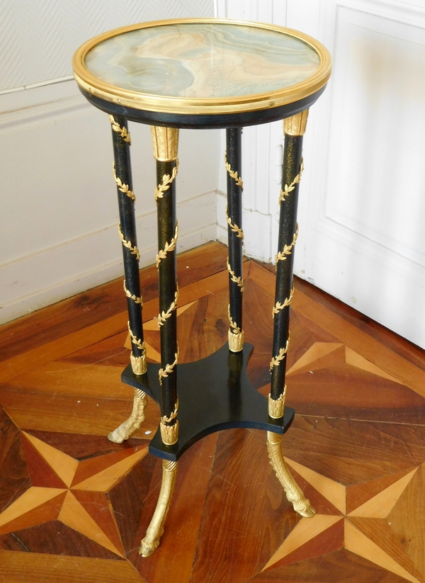 Precious Louis XVI style lacquered wood and ormolu living room table - 19th century