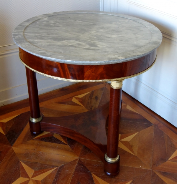 Mahogany and ormolu Empire table, early 19th century circa 1810