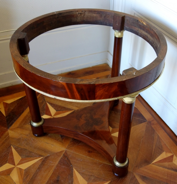 Mahogany and ormolu Empire table, early 19th century circa 1810