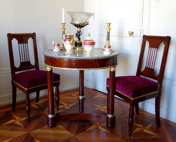 Mahogany and ormolu Empire table, early 19th century circa 1810