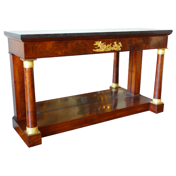 Large Empire mahogany and ormolu console attributed to Jacob Desmalter, early 19th century