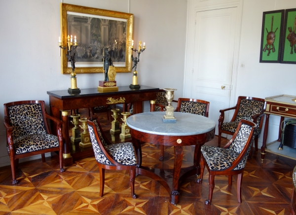 Large Empire mahogany and ormolu console attributed to Jacob Desmalter, early 19th century