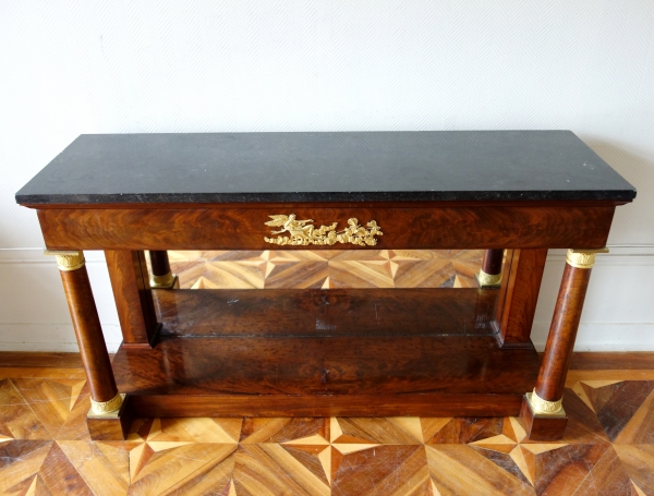 Large Empire mahogany and ormolu console attributed to Jacob Desmalter, early 19th century