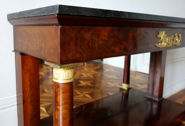 Large Empire mahogany and ormolu console attributed to Jacob Desmalter, early 19th century