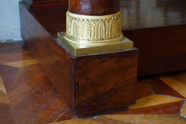 Importante console d'époque Empire en acajou et bronze doré, attribuée à Jacob Desmalter