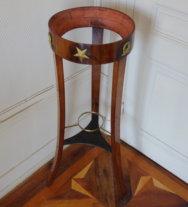 Rare Empire porcelain washbasin and mahogany tripod, early 19th century