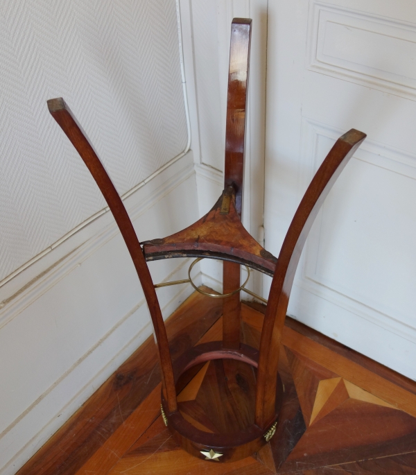 Rare Empire porcelain washbasin and mahogany tripod, early 19th century