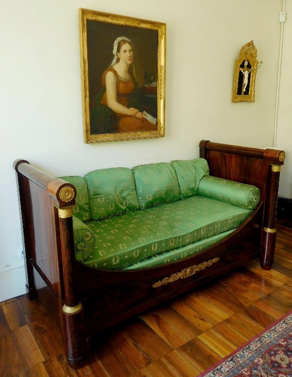 Empire mahogany bed / sofa, early 19th century