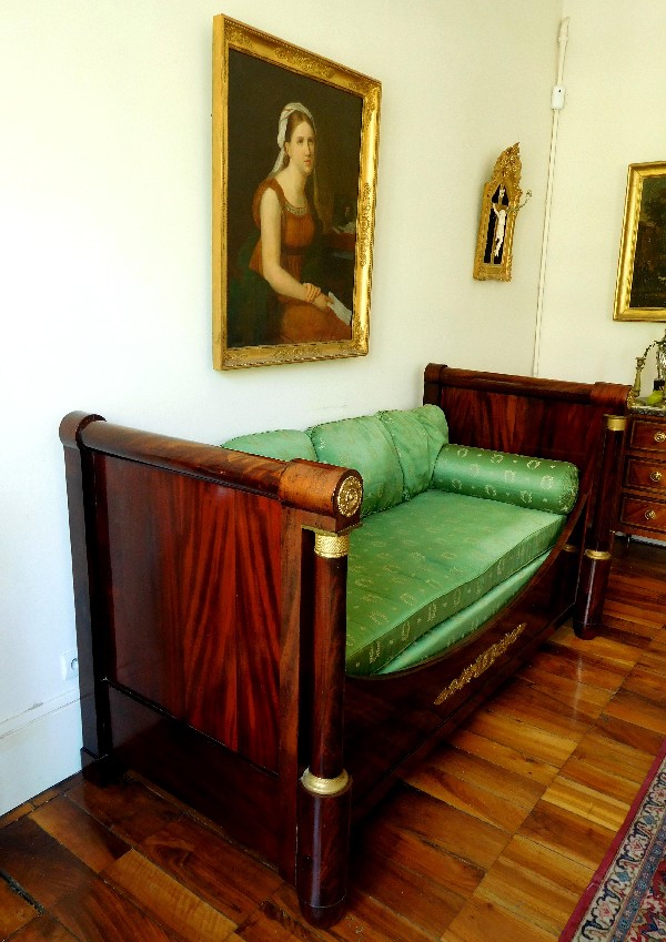 Empire mahogany bed / sofa, early 19th century