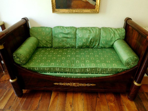 Empire mahogany bed / sofa, early 19th century