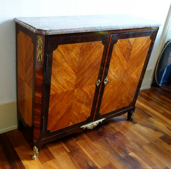 Nicolas Alexandre Lapie : Louis XVI rosewood and amaranth marquetry sideboard - stamped