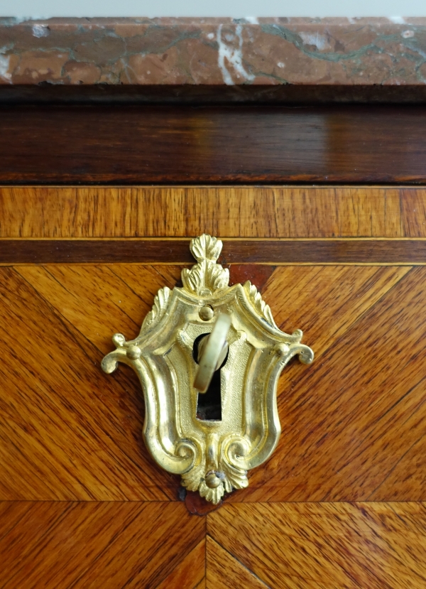 Marquetry sideboard fit with carton boxes inside, 18th century