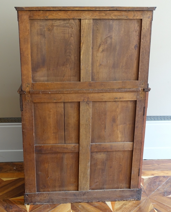 Meuble de collectionneur, cabinet à secrets d'époque Empire en acajou et bronze doré au mercure