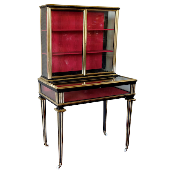 Napoleon III showcase cabinet, Louis XVI style - 19th century