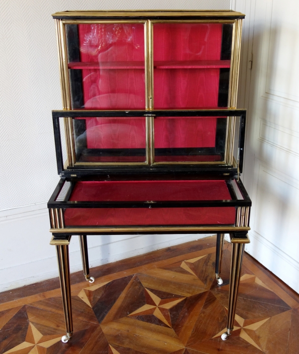 Napoleon III showcase cabinet, Louis XVI style - 19th century