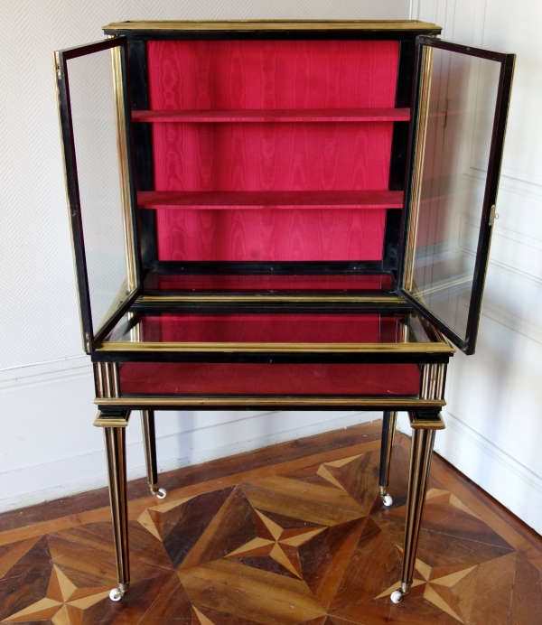 Napoleon III showcase cabinet, Louis XVI style - 19th century