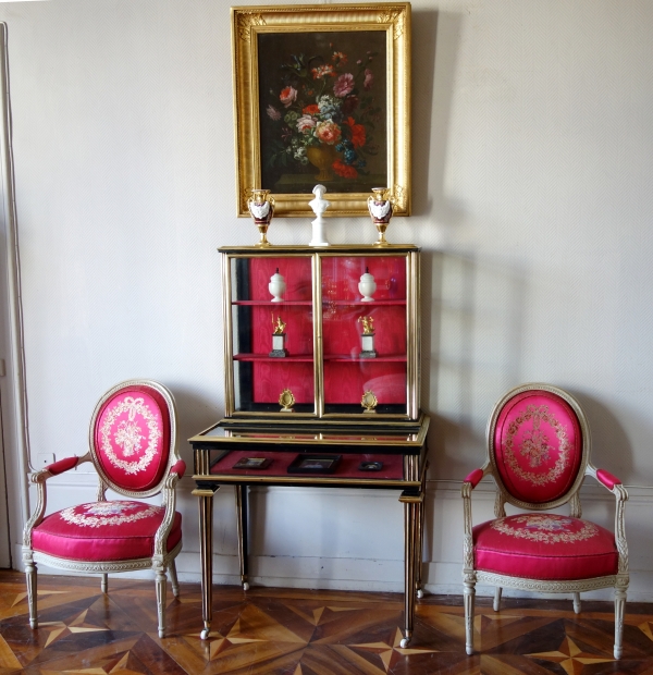 Napoleon III showcase cabinet, Louis XVI style - 19th century