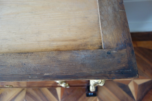 Consulate mahogany writing desk and commode, early 19th century circa 1800