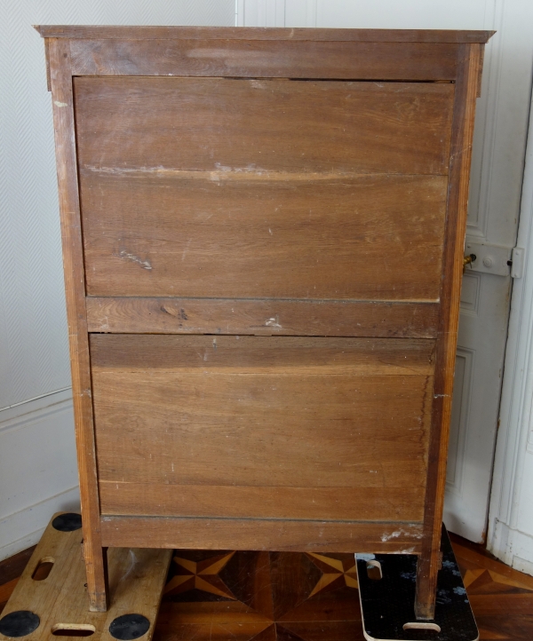 Secrétaire et commode en suite d’époque Consulat, acajou moucheté, pieds griffes