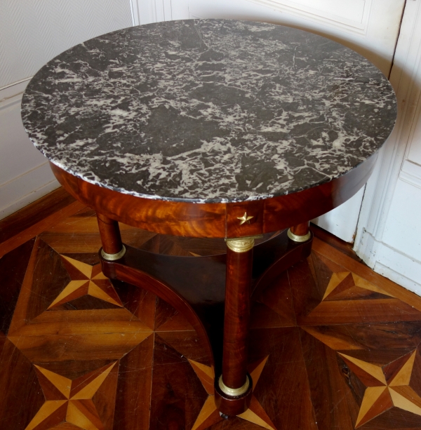 Mahogany and ormolu Empire table, early 19th century circa 1810 - 1820